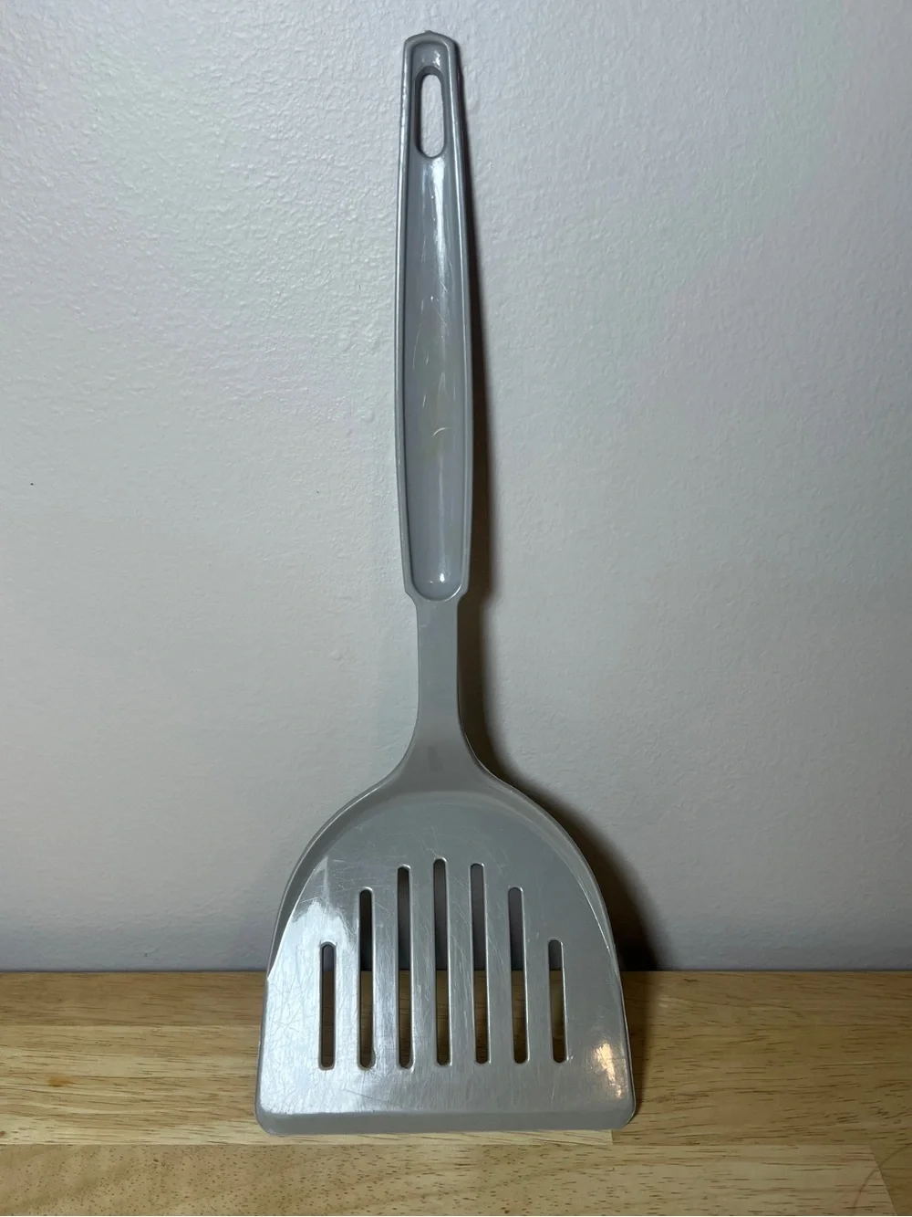 Vintage Ekco Nylon Spatula USA Lightweight 11” Flipper Slotted Gray Plastic